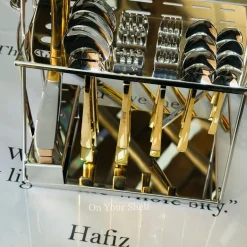 AlpenBerg Straight Up Reflective Gold With Silver (38 Piece Cutlery Set)