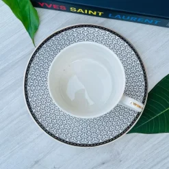 Angela Blue Geo (set of six cups and saucers)