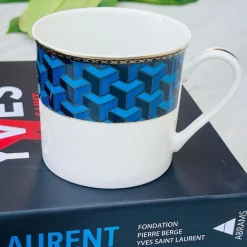 Angela Blue Geo (set of six cups and saucers)