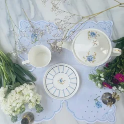 Angela Blue Rose (set of six cups and saucers)