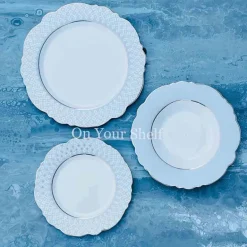 Angela Moroccan Grey - 18 Piece Plate Set