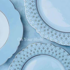 Angela Moroccan Grey - 18 Piece Plate Set
