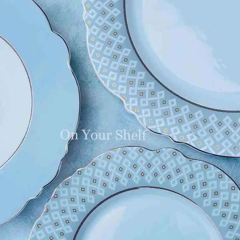 Angela Moroccan Grey - 18 Piece Plate Set