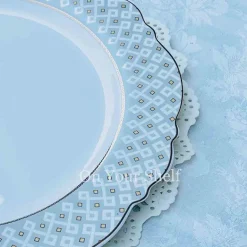 Angela Moroccan Grey - 18 Piece Plate Set