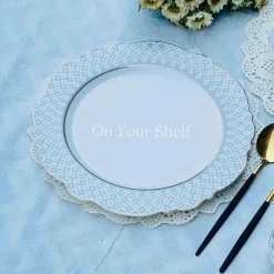 Angela Moroccan Grey - 18 Piece Plate Set