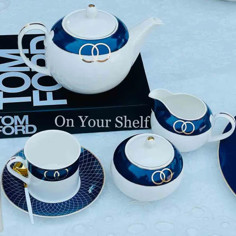 Angela Royale Blue (18 Piece Plate Set)