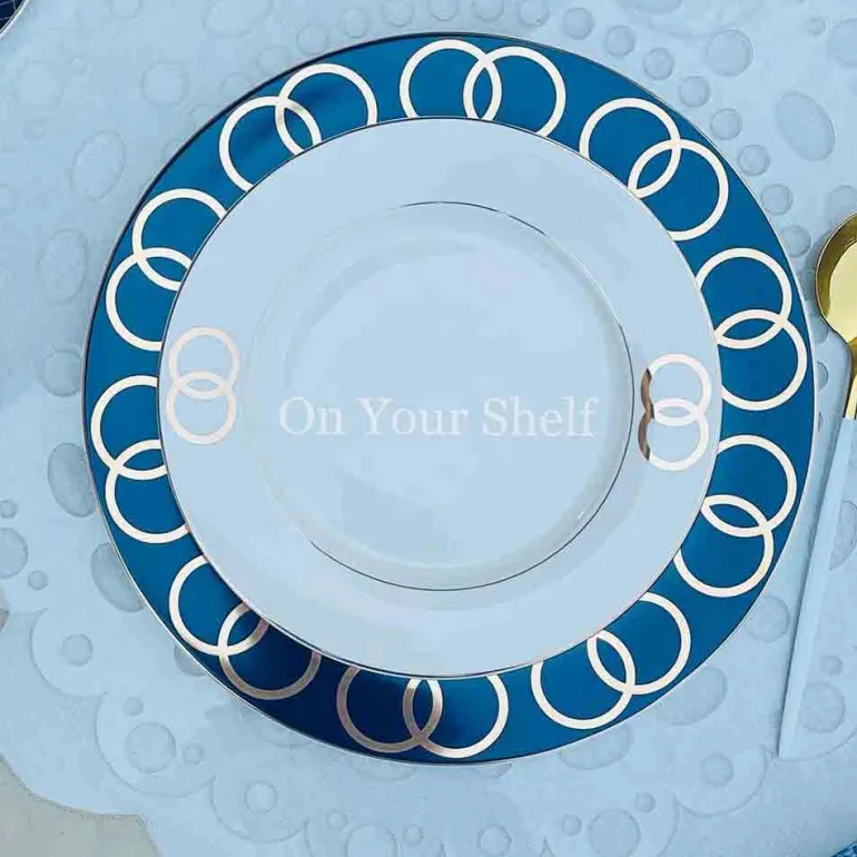 Angela Royale Blue (18 Piece Plate Set)