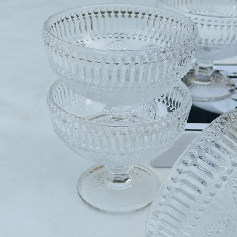 Baroque Dessert Bowls (set of six with stem)
