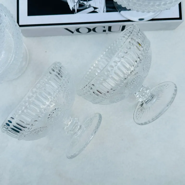 Baroque Dessert Bowls (set of six with stem)