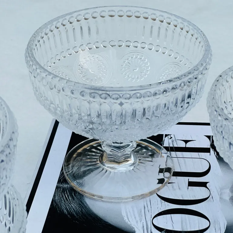 Baroque Dessert Bowls (set of six with stem)