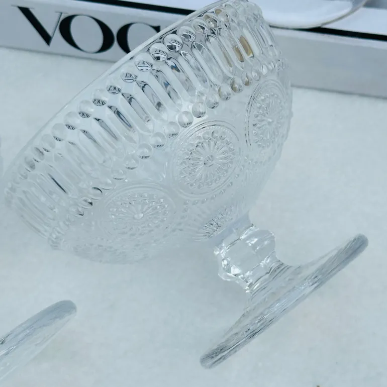 Baroque Dessert Bowls (set of six with stem)