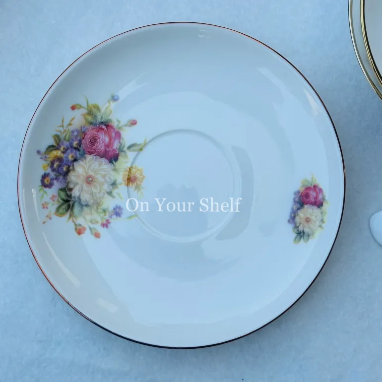Beige Floral Soup Set (20 piece soup set)