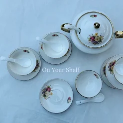 Beige Floral Soup Set (20 piece soup set)