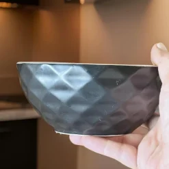 Black Diamond Cut Bowl (single)