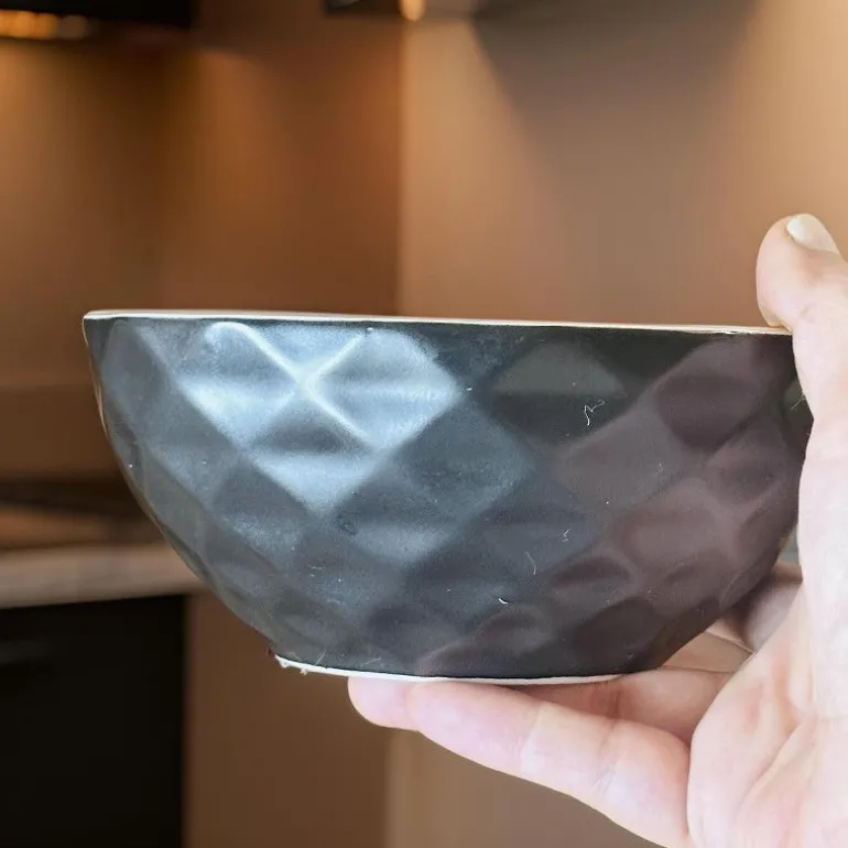 Black Diamond Cut Bowl (single)