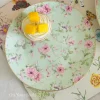 Blush & Mint Petals Plates & Mugs