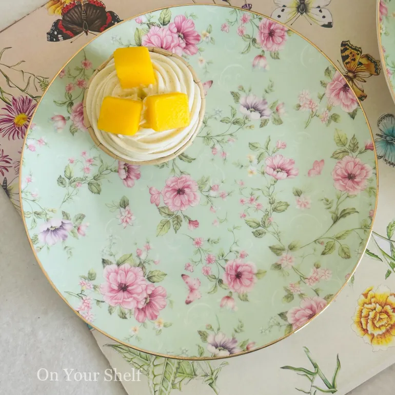 Blush & Mint Petals Plates & Mugs