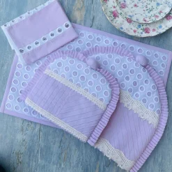 Blushing Circle TeaCozy Milk pot Cover Set