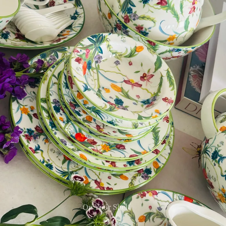 Botanical Paradise Dinner Set (83 Piece Dinner Set)