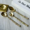 Brass Golden Serving Spoon Set of Three
