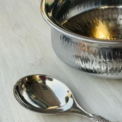 Brass Serving Pot Silver 7.5