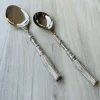 Brass Silver Serving Spoon Set of Two