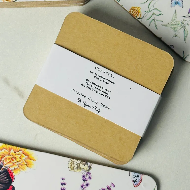 Butterfly Meadow Coasters (Pack Of Six)