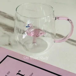 Charm Pink Flamingo Glass (Single Mug)