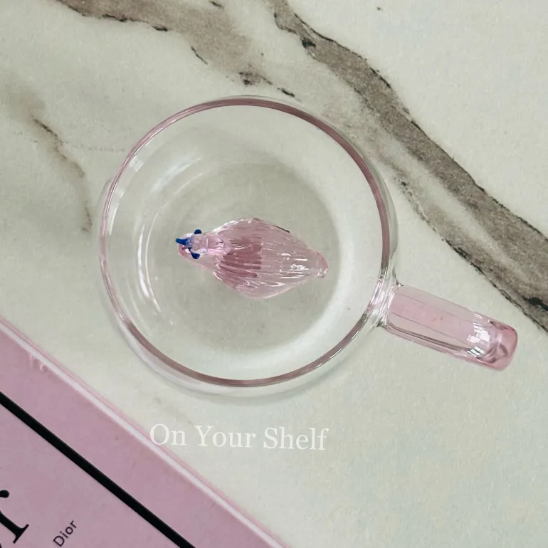 Charm Pink Flamingo Glass (Set Of Six)