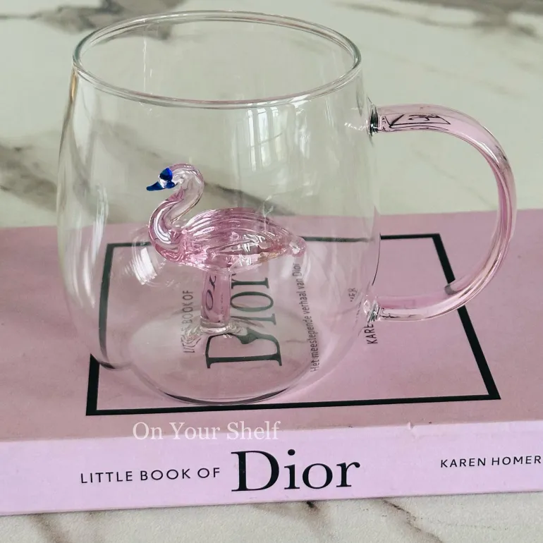 Charm Pink Flamingo Glass (Set Of Six)
