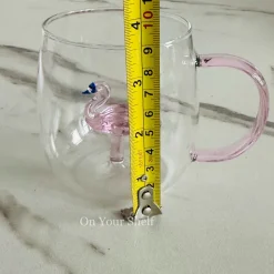 Charm Pink Flamingo Glass (Set Of Six)