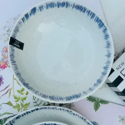 Creme Blue Noodle Bowl Single 4.5 inch