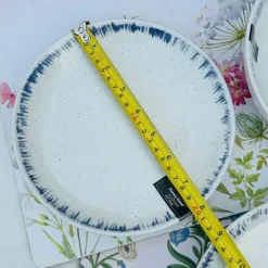 Creme Blue Quater Plate 8 inches (set of six)