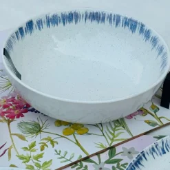 Creme Blue Salad Bowl 8 Inches Single