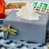 Dragonfly Laser Cut Tissue Box In Grey