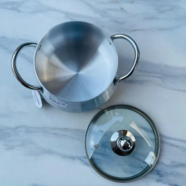 Elegant Belly Pot Glass Lid 24cm