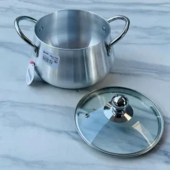Elegant Belly Pot Glass Lid 32cm