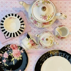 Enchanted Bloom Symphony: 24-Piece Dream Tea Set