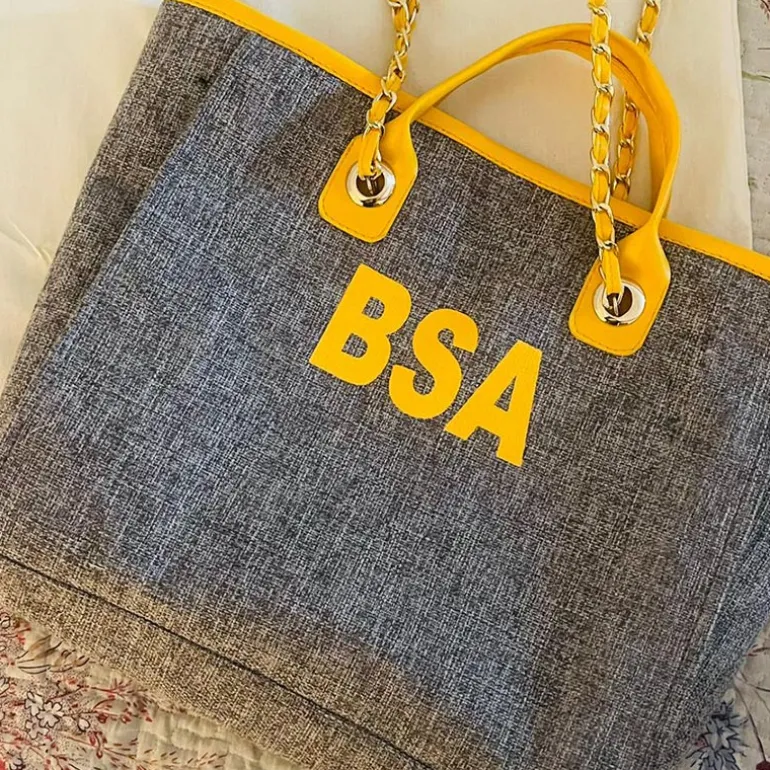 Exclusive Initial Customized Bag Grey (initials to be customised)