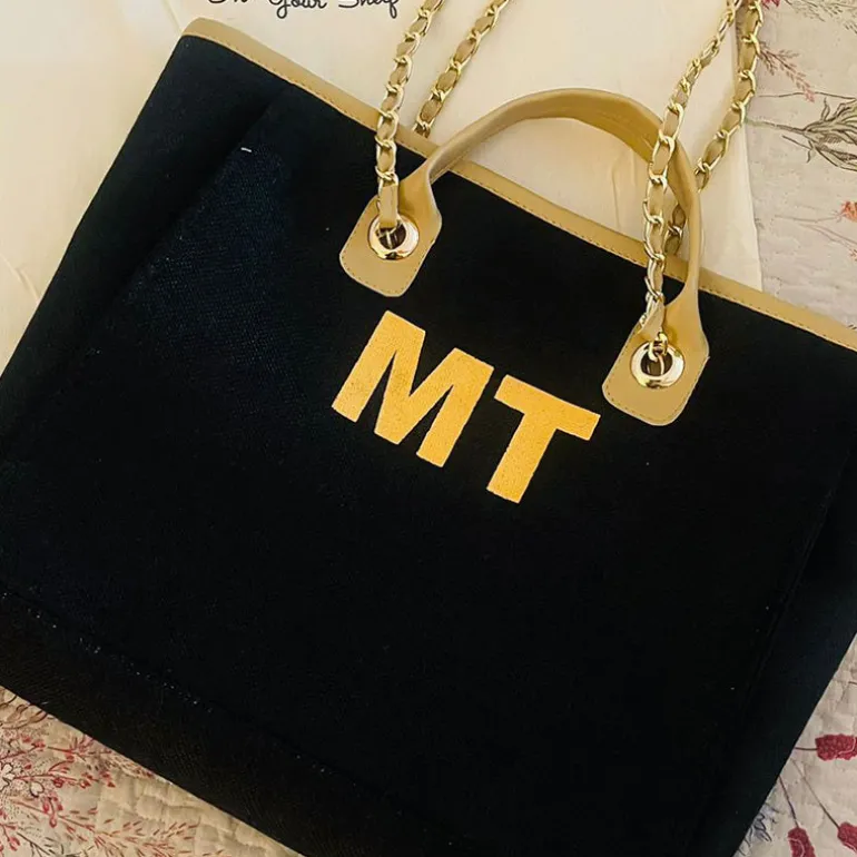 Exclusive Initial Customized Bag Black(Initials to be customised)