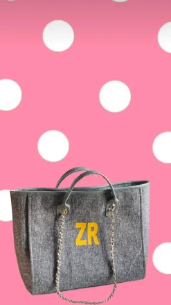 Exclusive Initial Customized Bag Grey (initials to be customised)