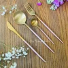 Fine Dining Cutlery Set 24 Piece Pink & Gold