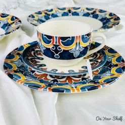 Fleur Seamless 30 Piece Plate Set
