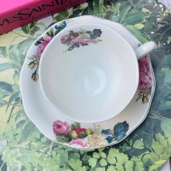 Floral Harmony, Spring Collection : Colourful Cup & Saucer (single cup and single saucer)