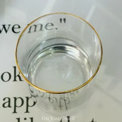 Gold Rim Straight Glass (Set Of Six Glasses)