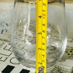 Gold Rim Tall & Curvy Glass (Set Of Six Glasses)