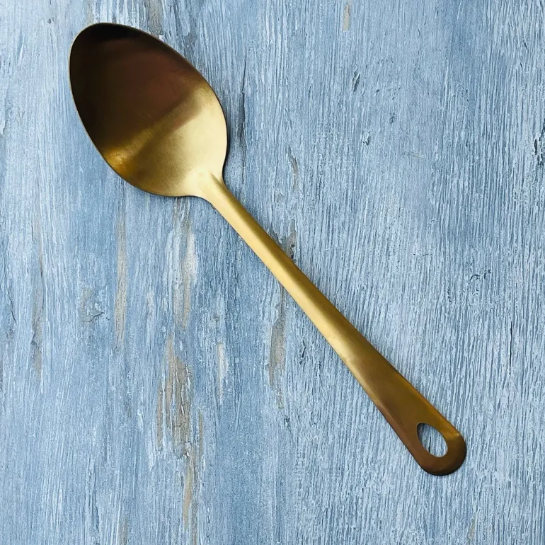 Gold Steel Serving Ladle Long (single piece)