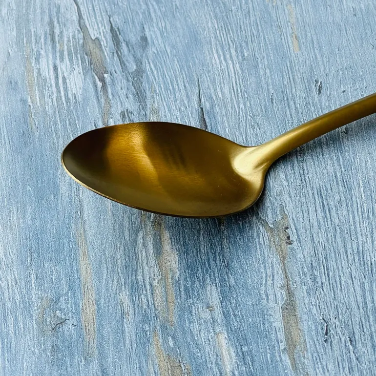 Gold Steel Serving Ladle Long (single piece)