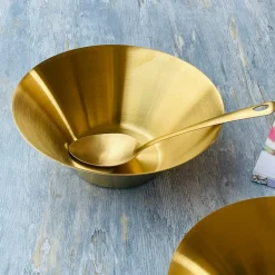 Gold Steel Serving Ladle Long (single piece)