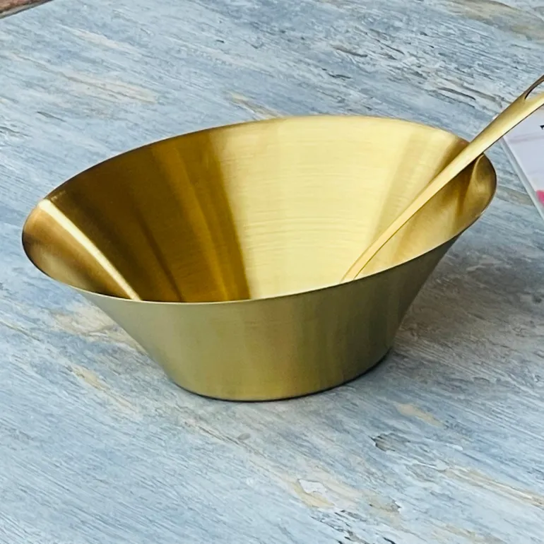Gold Steel Serving Ladle Long (single piece)